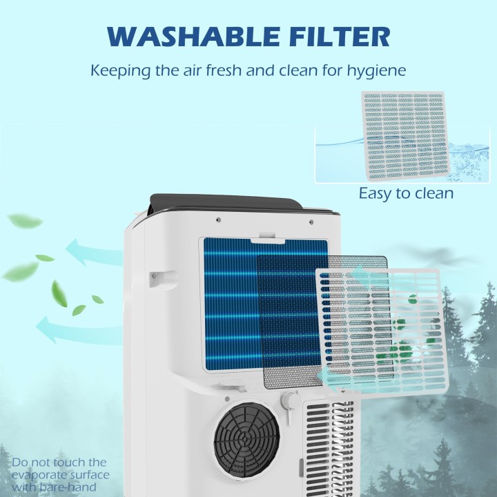 HOMCOM 14,000 BTU Smart WiFi Portable Air Conditioner
