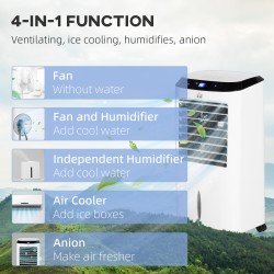 HOMCOM 10L Evaporative Portable Air Cooler
