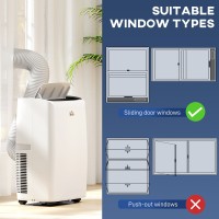 HOMCOM 14,000 Climatiseur mobile BTU, avec écran LED - Blanc