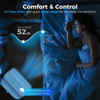 HOMCOM 14000 BTU Mobiele airconditioner, 35m², Slimme thuis-WiFi, met ontvochtiger, ventilator, 24H timer, raamkit, wit