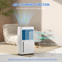 HOMCOM 16L/Deshumidificador de Día | Multimodo, Ruedas — Blanco