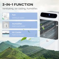 HOMCOM 12L Climatiseur mobile évaporatif