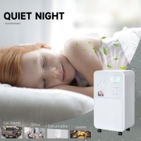 HOMCOM 12L/Deshumidificador de día | Silencioso 38dB, 4 Modos, Temporizador