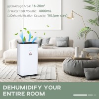 HOMCOM 16L/Day Dehumidifier | LED Screen, Sleep, Timer