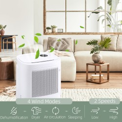 HOMCOM 10L/Day Smart Dehumidifier | WiFi App, Quiet, 2.2L