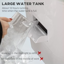 HOMCOM luftkøler, mobil køleventilator luftfugter luftkonditioneringsapparat med 15L vandtank, oscillation, fjernbetjening, time