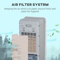 HOMCOM 12L Climatiseur mobile évaporatif
