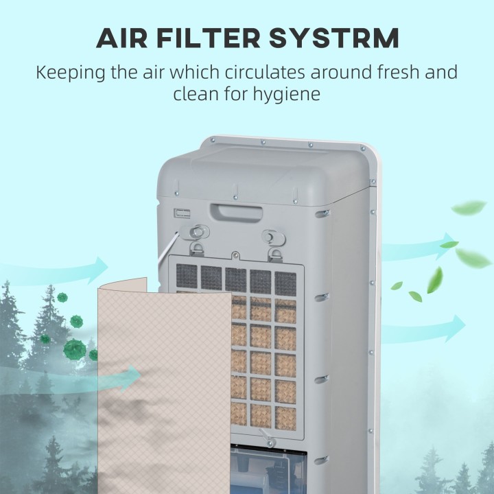 HOMCOM 12L Evaporative Mobile Air Cooler