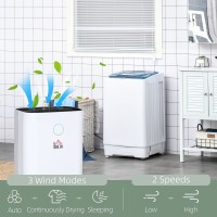 HOMCOM 16L/Deumidificatore da giorno | Schermo LED, Sonno, Timer