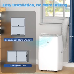 HOMCOM 12,000 BTU Draagbare Airconditioner | 4-in-1