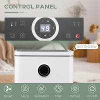HOMCOM 10L/Day Smart Avfukter | WiFi App, 2.5L Tank