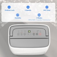 HOMCOM 16L/Deshumidificador de Día | Multimodo, Ruedas — Blanco