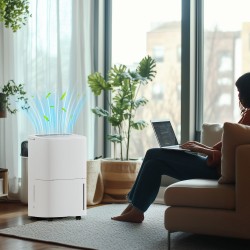 HOMCOM 20L/Day Dehumidifier | Touch Control, 5L Tank — White