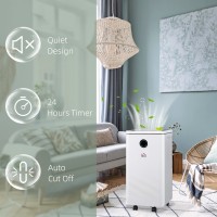 HOMCOM 10L/Day Smart Dehumidifier | WiFi App, 2.5L Tank