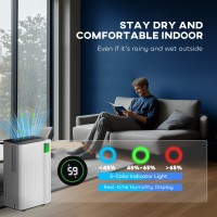 HOMCOM 12L/Day Dehumidifier with Filter | Quiet 38dB — White