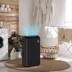 HOMCOM 16L/Deumidificatore Giorno | Purificatore d'aria, UVC, Ionizzatore