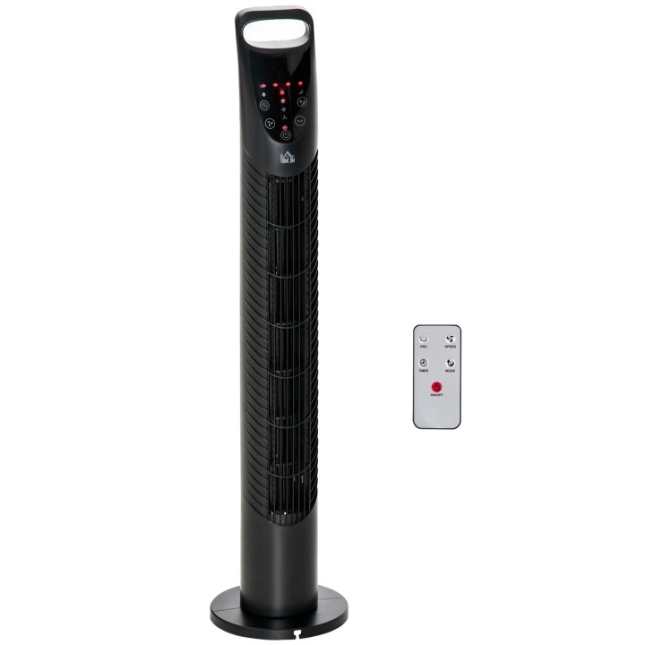HOMCOM 31 Inch Bladeless Tower Fan - Black
