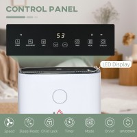 HOMCOM 16L/Day Dehumidifier | LED Screen, Sleep, Timer