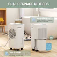 HOMCOM 10L/Dag Smart Avfukter | WiFi-app, Stille, 2.2L