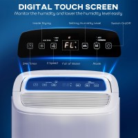 HOMCOM 20L/Tag Luftentfeuchter | Touch-Bedienung, 5L Tank — Weiß