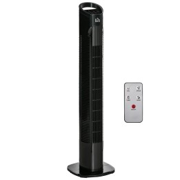 HOMCOM 31" Freestanding Tower Fan, 3 Speed 3 Mode, 7.5H Timer, Oscillating, LED Panel, Remote Control, 31 Inch Standing Fan, Bla