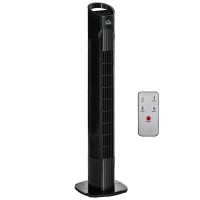 HOMCOM 31" Freestanding Tower Fan, 3 Speed 3 Mode, 7.5H Timer, Oscillating, LED Panel, Remote Control, 31 Inch Standing Fan, Bla