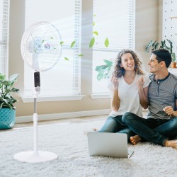HOMCOM 16 Inch Pedestal Fan with Remote