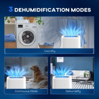 HOMCOM 20L/Deshumidificador de Día | Control Táctil, 5L Depósito — Blanco