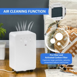 HOMCOM 12L/Day Dehumidifier with Air Purifier | 5 Modes
