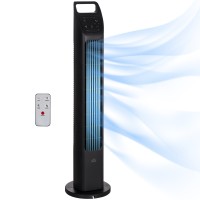 HOMCOM 31 inch Oscillating Tower Fan with Remote Control, 4H Timer, 3 Speed 3 Modes, Quiet Electric Floor Standing Fan for Home 
