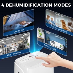 HOMCOM 30L/Day Dehumidifier | Auto-Clean Filter, 4L Tank