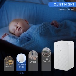 HOMCOM 10L/Day Dehumidifier with Air Purifier | 5 Modes