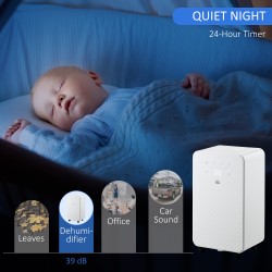 HOMCOM 12L/Day Dehumidifier with Air Purifier | 5 Modes