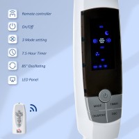 HOMCOM 16 Ventilateur sur pied avec télécommande en pouces