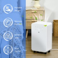 HOMCOM 12L/Day Dehumidifier with Air Purifier | 5 Modes