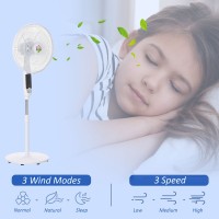 HOMCOM 16 Inch Pedestal Fan with Remote