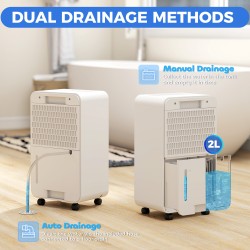 HOMCOM 10L/Day Dehumidifier with Air Purifier | 5 Modes