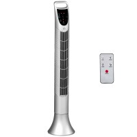 HOMCOM 36'' Freistehender Turmventilator, 3 Geschwindigkeit 3 Modus, 7.5h Timer, 70 Grad Oszillation, LED-Panel, 5M Fernbedienun
