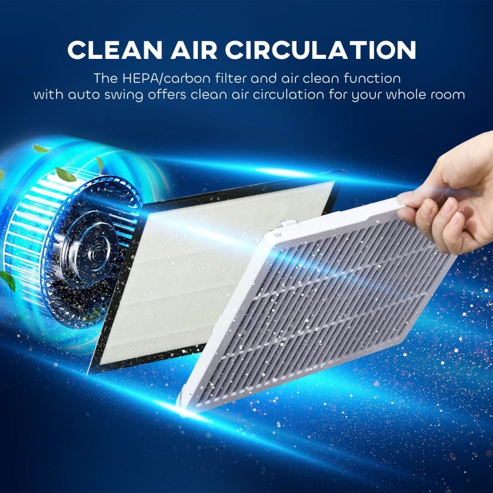 HOMCOM 16L/Day Dehumidifier | Air Purifier, UVC, Ioniser