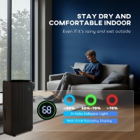 HOMCOM 16L/Day Dehumidifier | Air Purifier, UVC, Ioniser