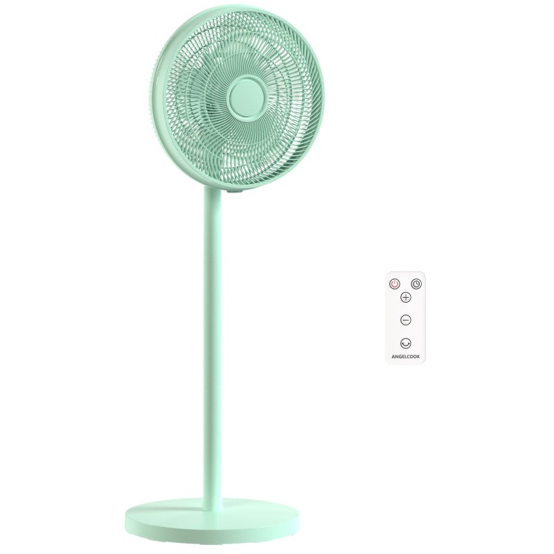 HOMCOM 40 Ventilatore a pavimento da cm, ventilatore a pavimento raffrescante con 80° oscillazione, inclinazione e altezza regol