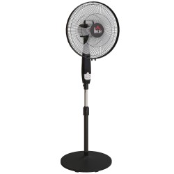 HOMCOM 40 Ventilatore a pedana cm, ventilatore oscillante con telecomando, nero