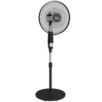 HOMCOM 40 Ventilatore a pedana cm, ventilatore oscillante con telecomando, nero