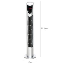HOMCOM 31 Ventilatore a torre senza pale da pollici - Nero