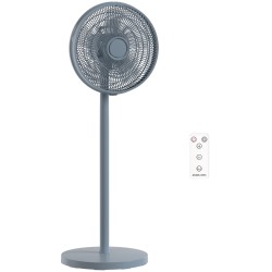 HOMCOM 40 cm Standventilator, Kühlender Bodenventilator mit 80° Oszillation, verstellbarer Neigung und Höhe, 4 Geschwindigkeit, 