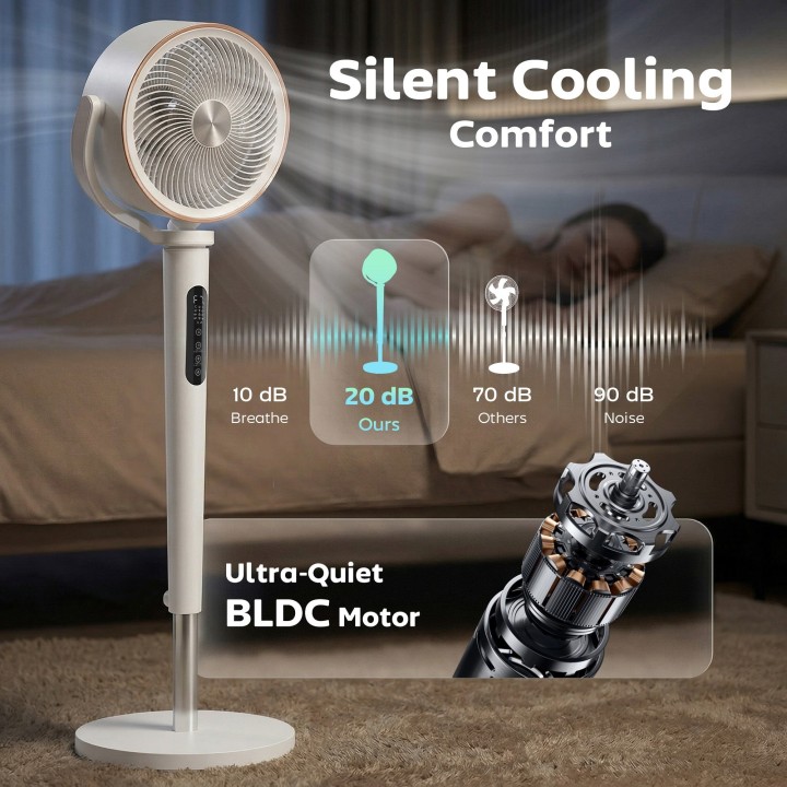 HOMCOM 46 Inch Silent Air Circulator Fan