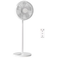 HOMCOM 40 cm Staande Ventilator, Koelende Vloerventilator met 80° Oscillatie, Verstelbare Kanteling en Hoogte, 4 Snelheid, Afsta
