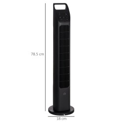 HOMCOM 31 Ventilatore a torre oscillante da pollici con telecomando, 4H Timer, 3 Velocità 3 Modalità, ventilatore da pavimento e