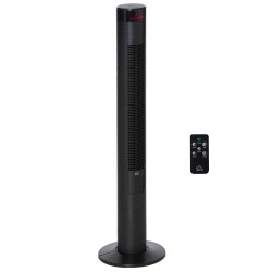 HOMCOM 46 Ventilatore a torre oscillante da 16 pollici - Nero