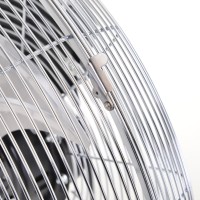 HOMCOM 18" Chrom-Metall-Bodenventilator mit Neigung, hohe Geschwindigkeit, 3 Geschwindigkeit, tragbarer Fitnessstudio-Ventilator